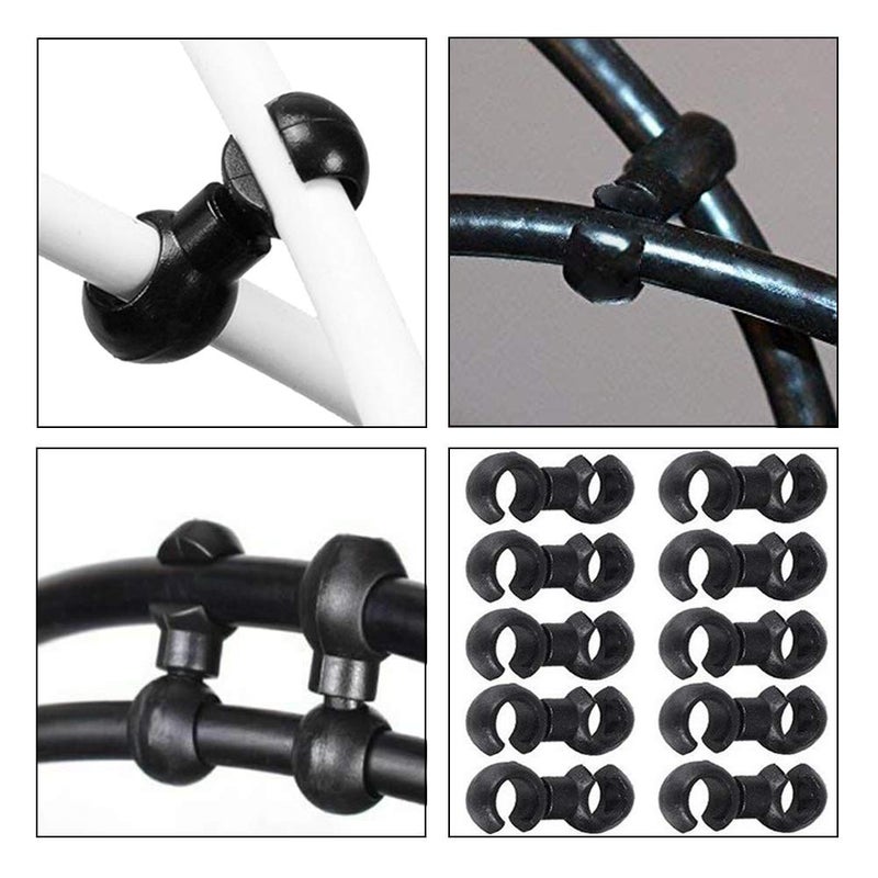 Saipe 10 Pcs Bike Cable Clasps Bicycle Rotatable S-Hook Clips for Brake Cable MTB Bike Road Bicycle - Image 4